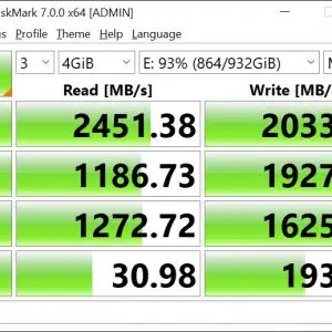 WD Blue SN550 CrystalDIskMark 4GB 2