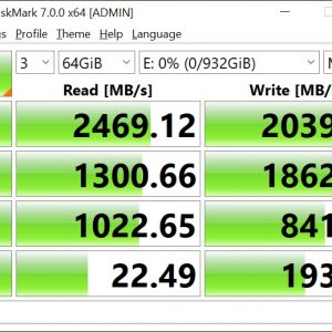WD Blue SN550 CrystalDIskMark 64GB 1