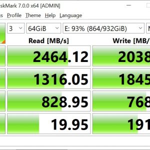 WD Blue SN550 CrystalDIskMark 64GB 2