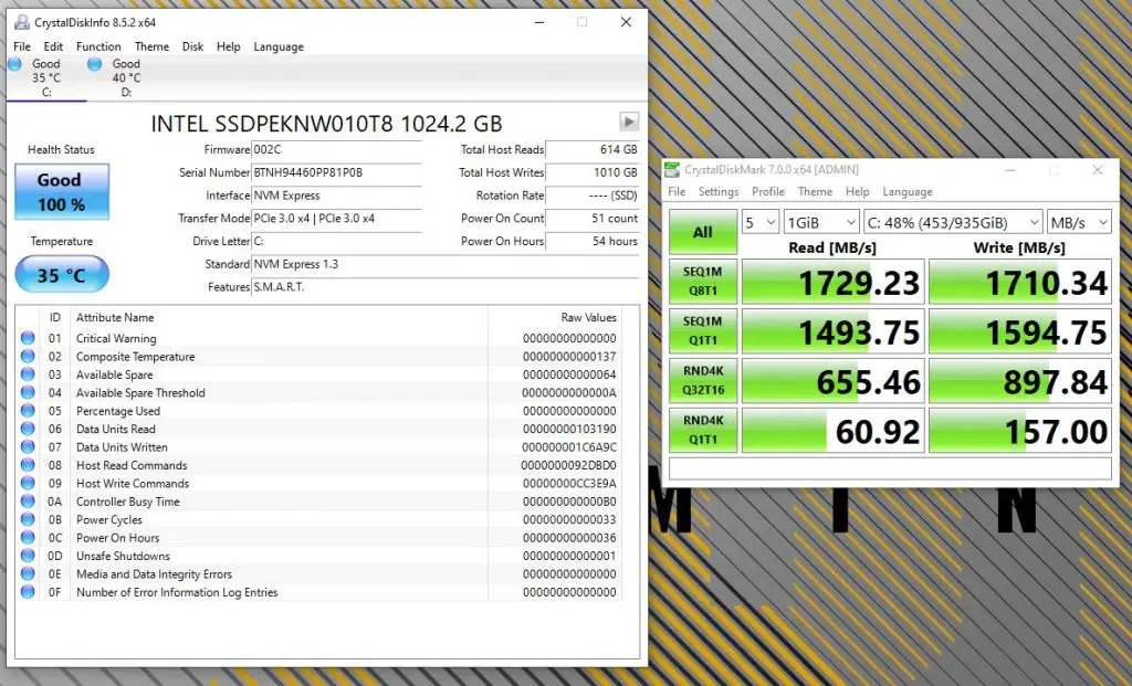 ASUS TUF Gaming A15 CrystalDisk