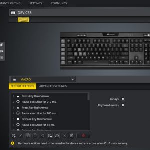 Corsair RGB K95 Platinum XT iCUE Software 10