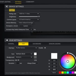 Corsair RGB K95 Platinum XT iCUE Software 5