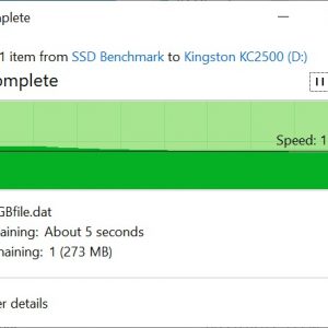Kingston KC2500 Copy From SSD 8GB