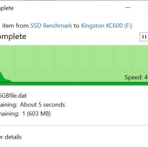 Kingston KC600 16GB file copy from SSD 2