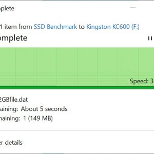 Kingston KC600 32GB file copy from SSD