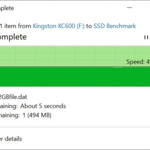 Kingston KC600 32GB file copy to SSD