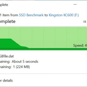 Kingston KC600 8GB file copy from SSD