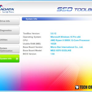 ADATA XPG SX8200 SSD Toolbox 5