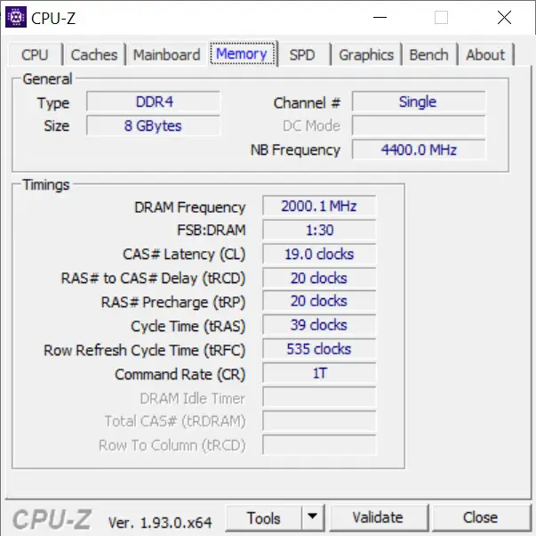 XLR8 RGB DDR4 3200MHz DDR4 4000 CL19