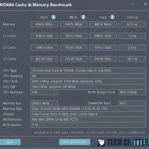 KLEVV CRAS XR RGB DDR4 4000 XMP AIDA64