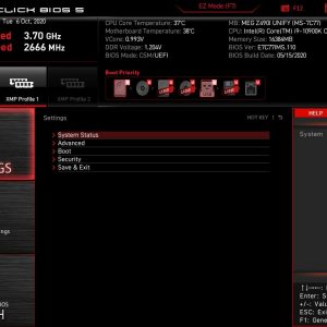 MSI MEG Z490i UNIFY BIOS 1