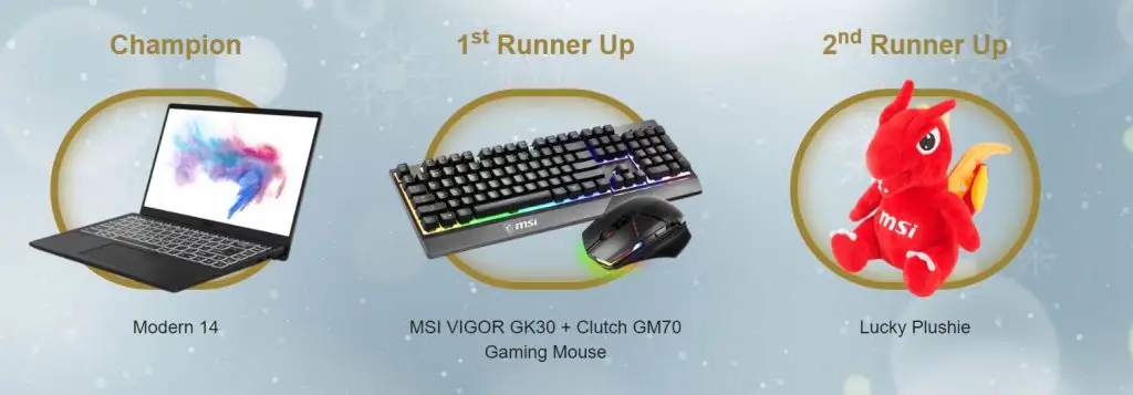 MSI Christmas Design Contest Prizes