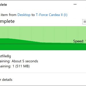 T Force Cardea II Copy From SSD 8G