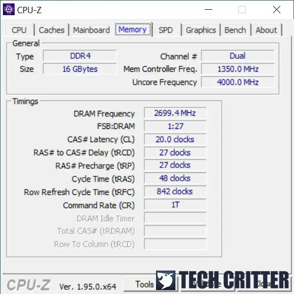 Intel i9 11900K DDR4 5400 CL20