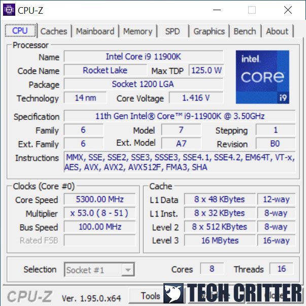 Intel i9 11900K 5.3GHz