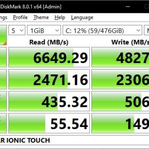 ILLEGEAR IONIC TOUCH CrystalDiskMark