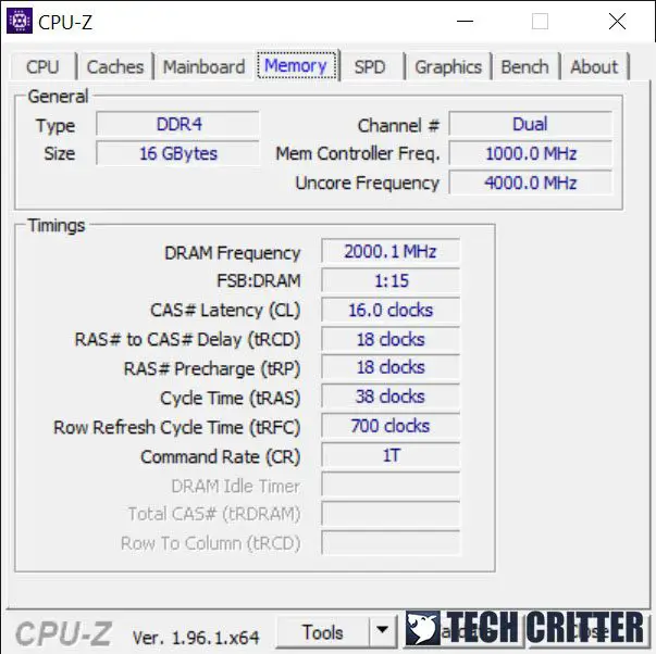 DDR4 4000 CL16 XMP
