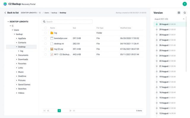 Synology C2 Backup Recovery