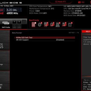 MPG Z690 Force Wifi BIOS 13