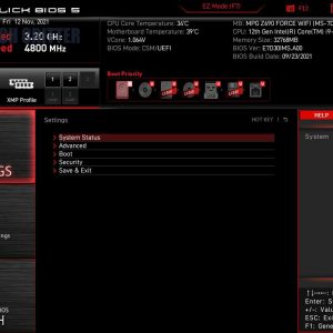 MPG Z690 Force Wifi BIOS 3