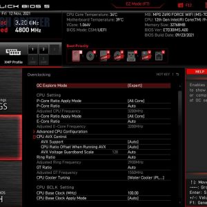 MPG Z690 Force Wifi BIOS 4