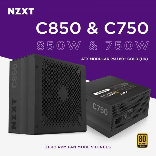 NZXT C750 750 850W ATX modular PSU 80 Gold UK