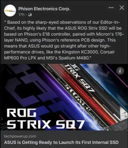 ASUS ROG STRIX SQ7 SSD 1