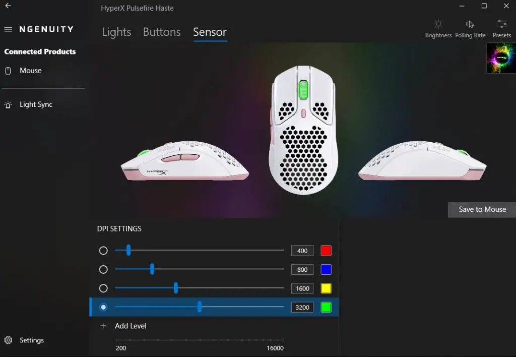 HyperX NGENUITY Pulsefire Haste 3