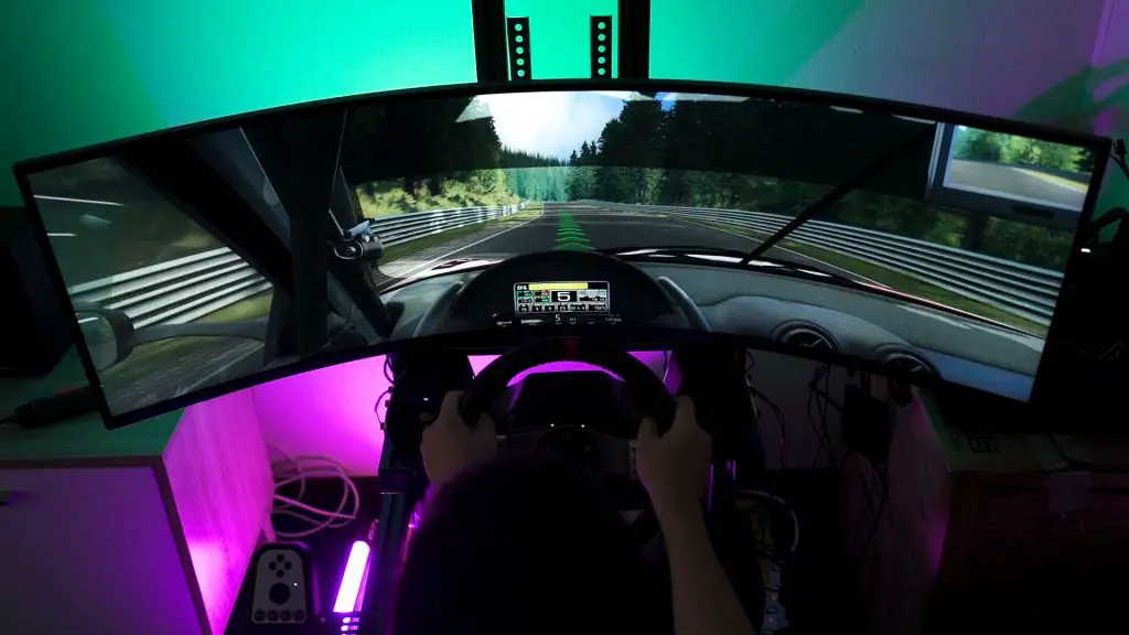 Samsung Odyssey G9 Neo SimMatch GT1 racing sim rig