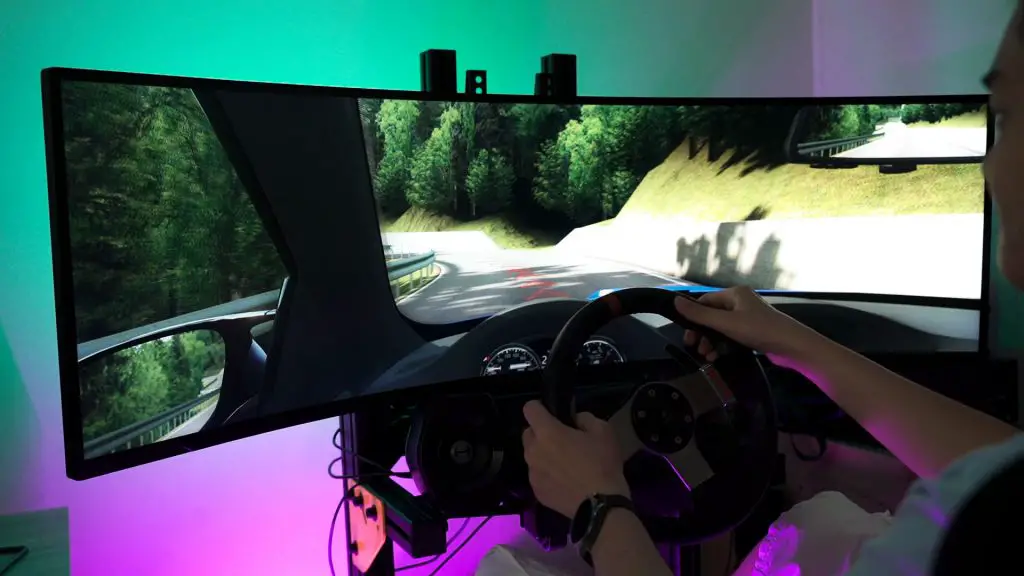 Samsung Odyssey G9 Neo SimMatch GT1 racing sim rig