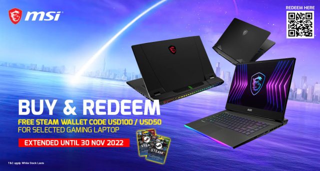 MSI Malaysia Buy and Redeem Steam Wallet programme featured