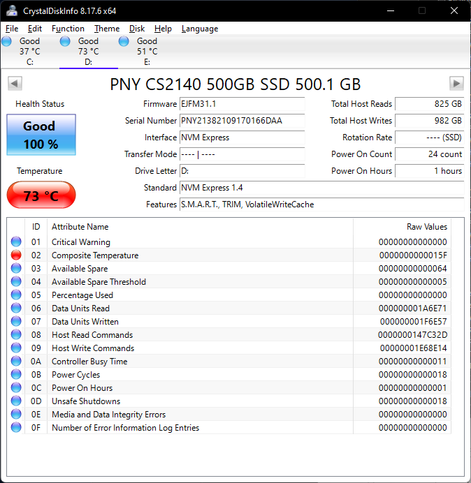 PNY CS2140 SSD 500GB 00007