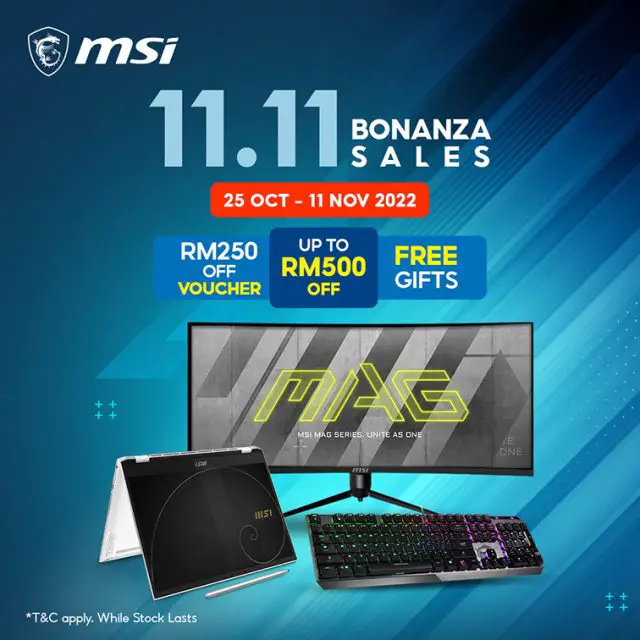 MSI Malaysia 11.11 Bonanza Sales Shopee 1