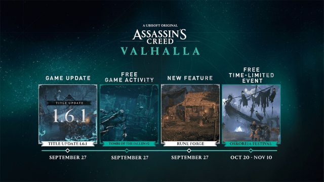 Ubisoft Assassins Creed Valhalla new contents Sep Oct 2022 featured
