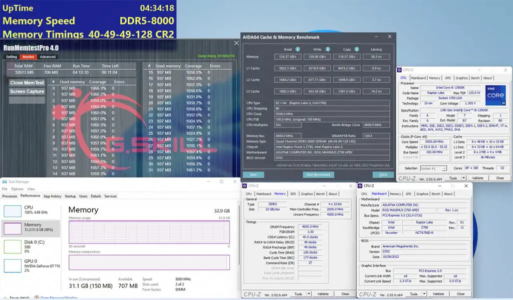 G.SKILL DDR5 8000 CL40 49 49 128 16GBx2