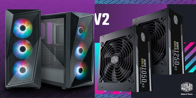 Cooler Master CMP 520 ARGB ATX and MWE 1050 1250 Gold V2 ATX 3.0 PSUs