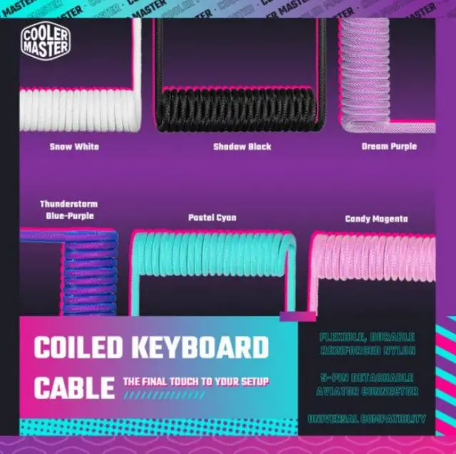 Cooler Master Coiled Keyboard Cable