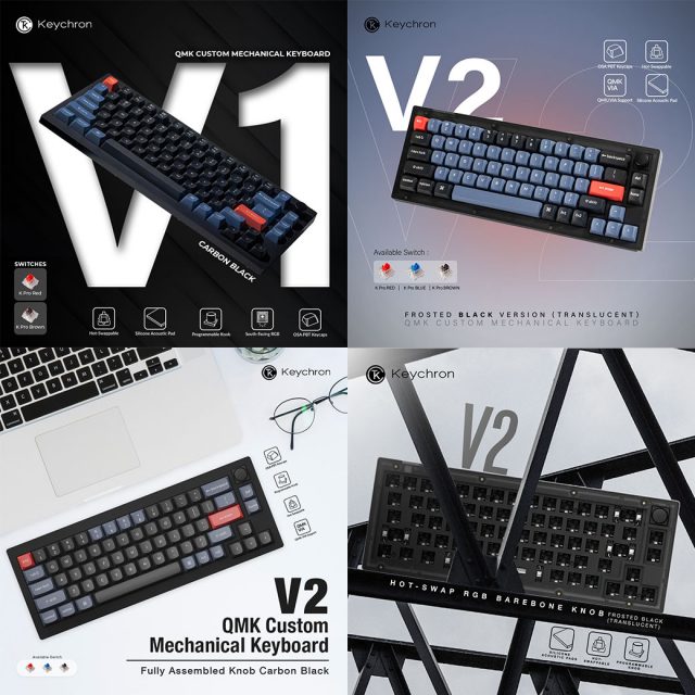Keychron V1 and V2 Mechanical Keyboards