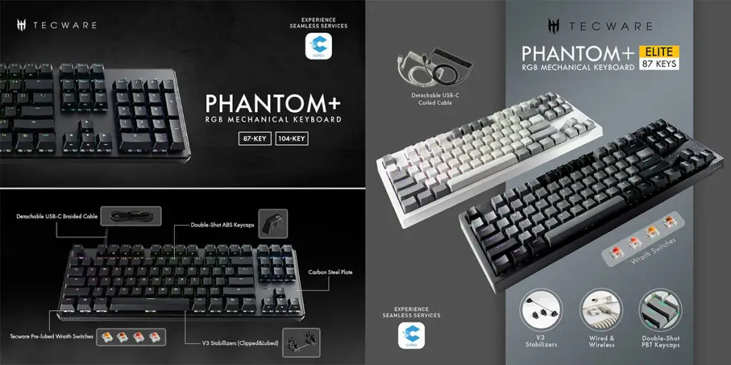 Tecware Phantom and Phantom Elite keyboards