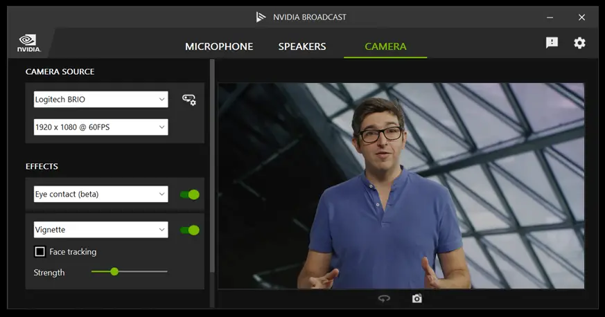 Brand new enhancements in the NVIDIA Broadcast  update includes auto background  blur and eye contact correction for an easy keynote-like online presentation