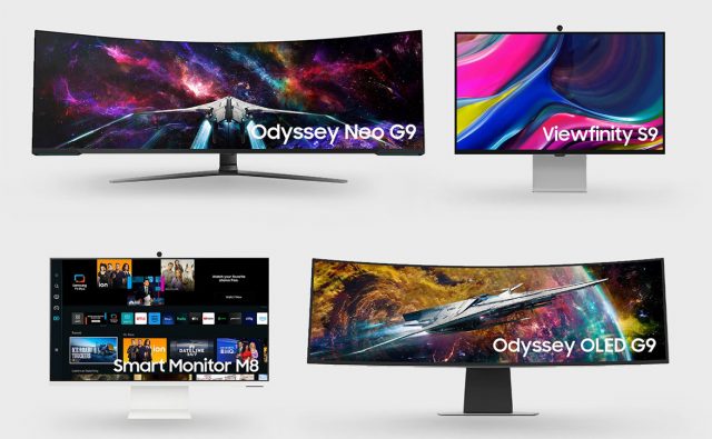 Samsung Odyssey ViewFinity Smart Monitor lineups CES 2023 featured