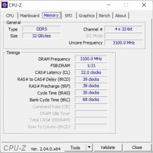 KLEVV CRAS XR5 RGB DDR5 6200 CL32 CPU Z