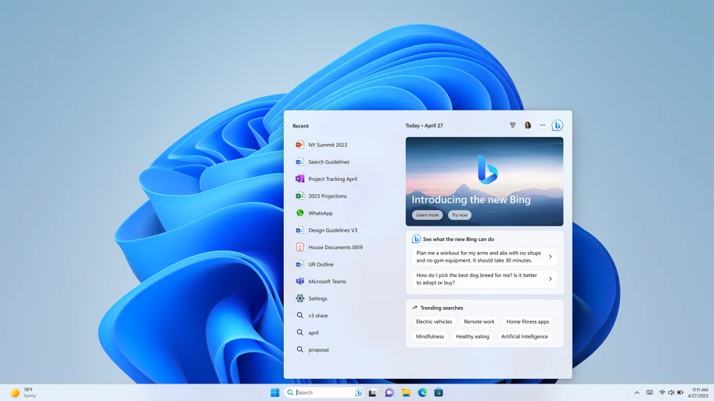 Windows 11 Bing with ChatGPT
