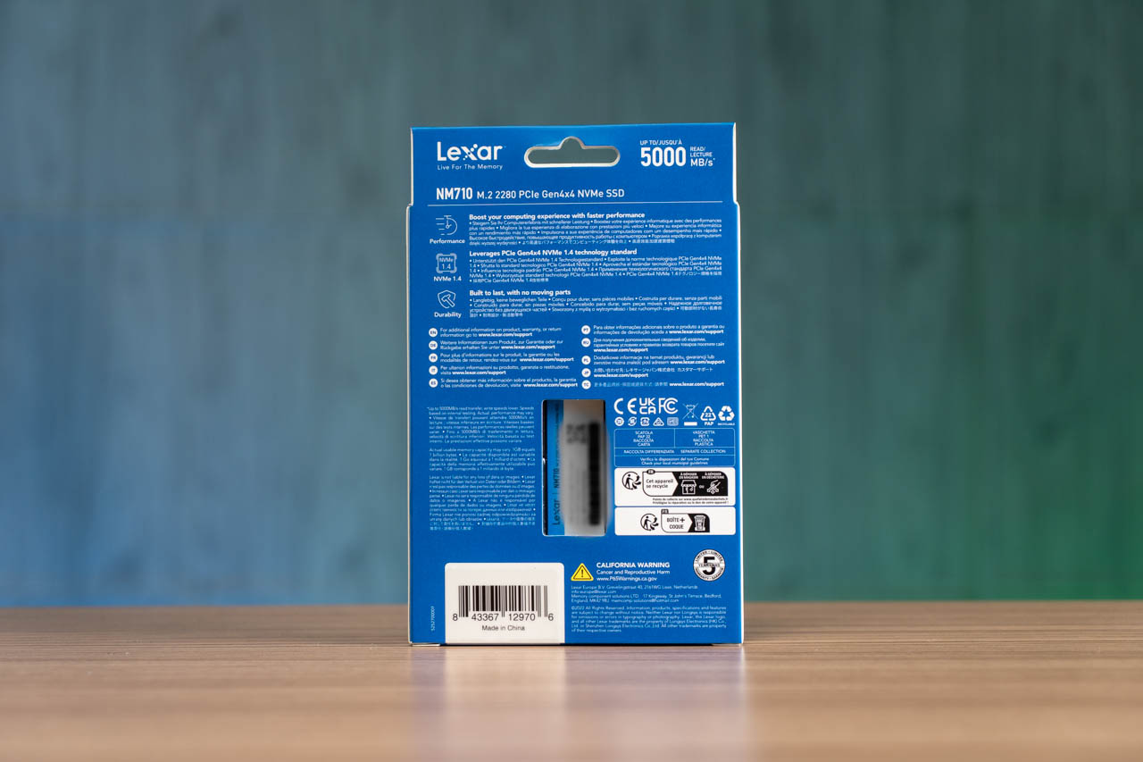 Unboxing & First Impression: Lexar NM710 1TB PCIe Gen4x4 NVMe M.2 SSD