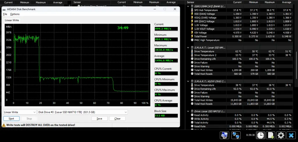 Lexar NM710 SS temp 2