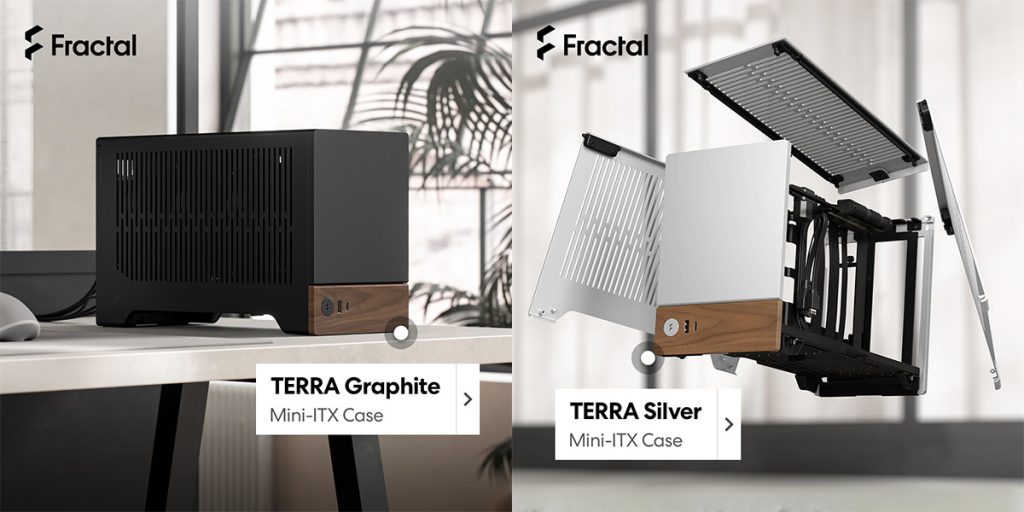 Fractal Design Terra ITX PC Case Graphite and Silver
