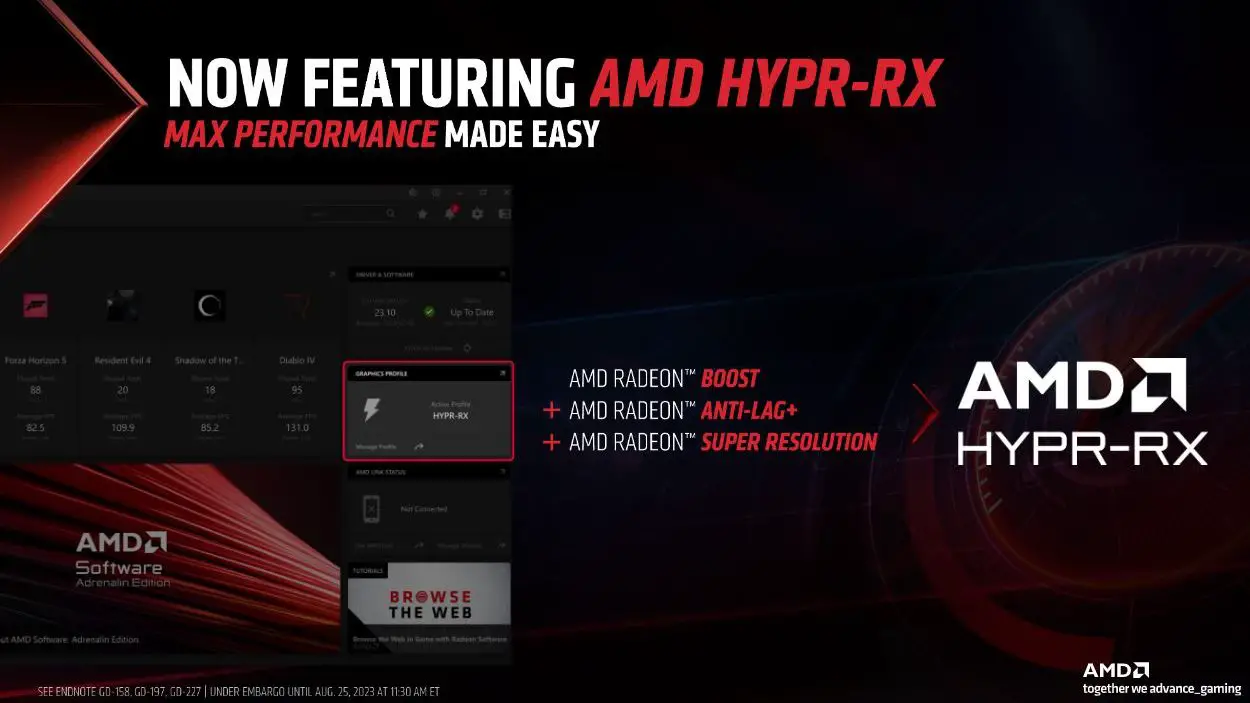 AMD Radeon RX 7800 XT 7700 XT software 4