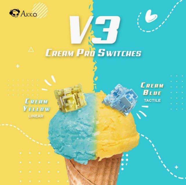 Akko V3 Cream Blue & Yellow Pro Switches