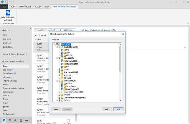 Stellar Deduplicator for Outlook