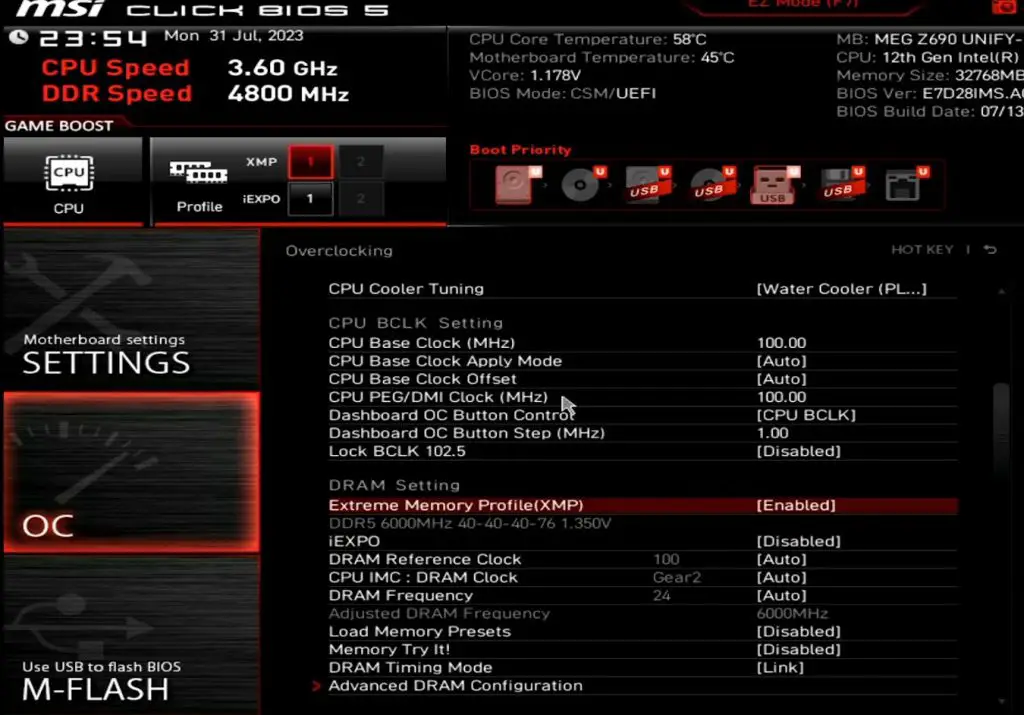 XPG Lancer DDR5 BIOS 01